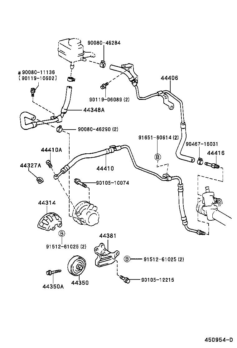 44381-20050 BRACKET, POWER STEERING IDLE PULLEY product image