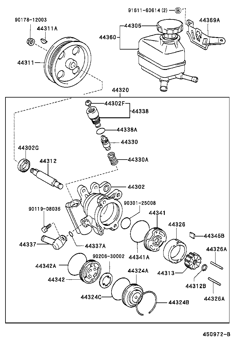 44337-05010 UNION, POWER STEERING SUCTION PORT product image