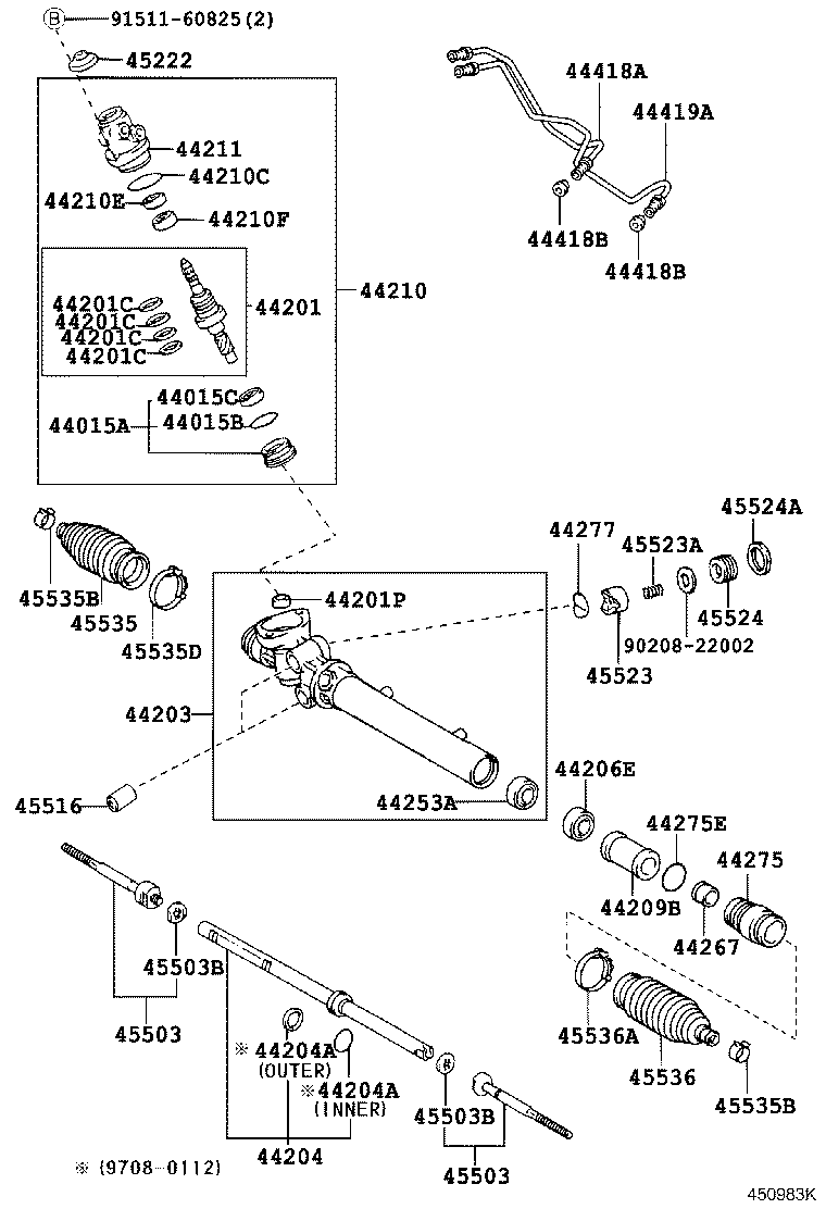 44210-30140 VALVE ASSY, POWER STEERING CONTROL product image