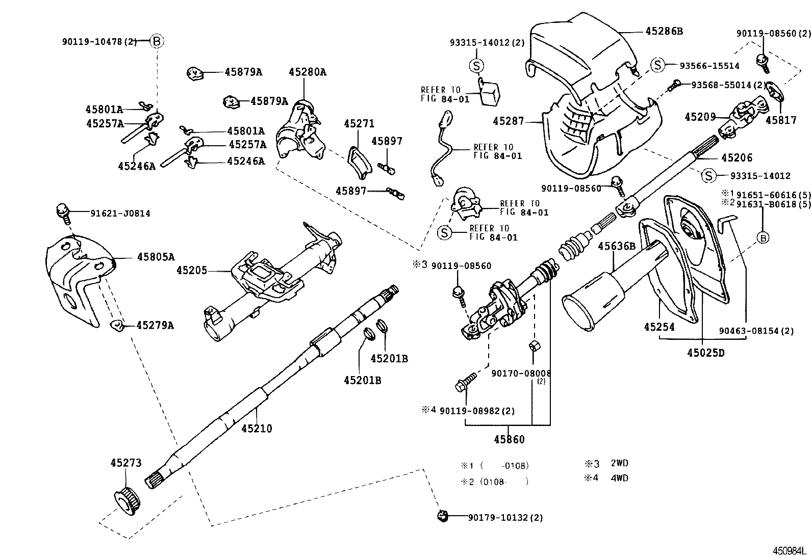 45205-04010 TUBE SUB-ASSY, STEERING COLUMN product image