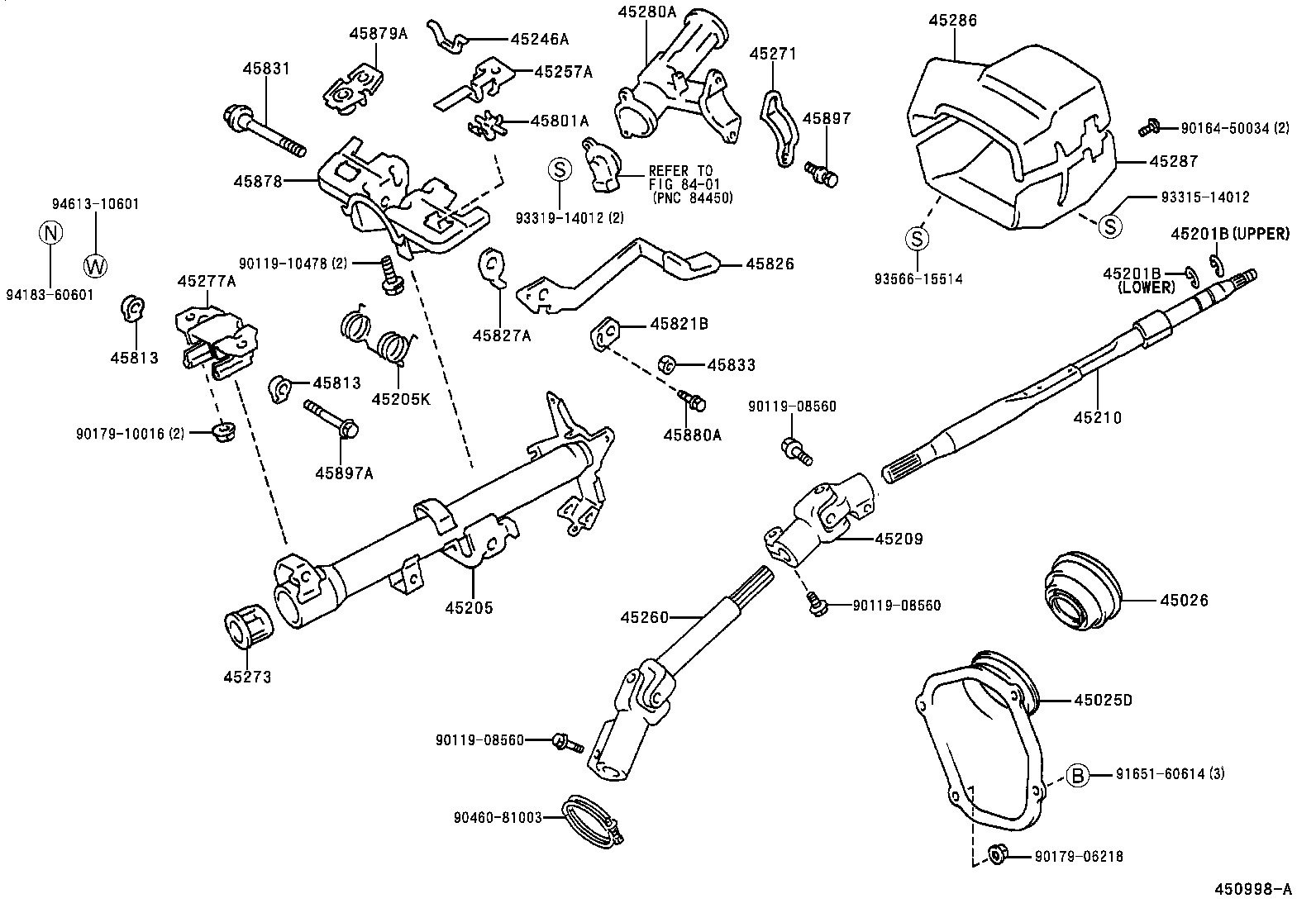 45260-20451 SHAFT ASSY, STEERING INTERMEDIATE, NO.2 product image