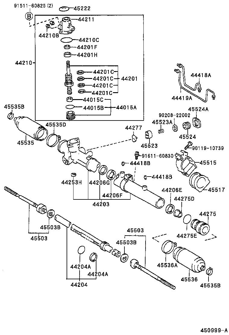 44250-21020 GEAR ASSY, POWER STEERING(FOR RACK & PINION) product image
