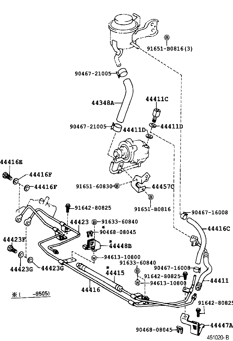 44369-36040 BRACKET, OIL RESERVOIR, NO.2 product image