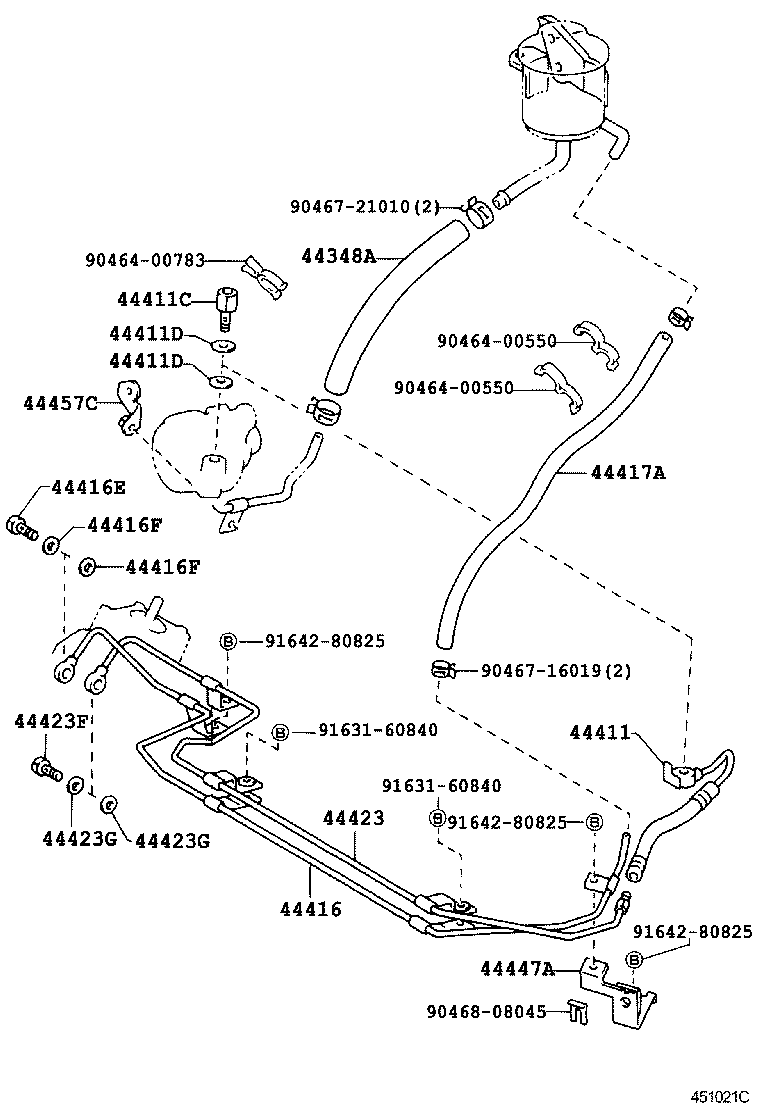 44369-36030 BRACKET, OIL RESERVOIR, NO.2 product image