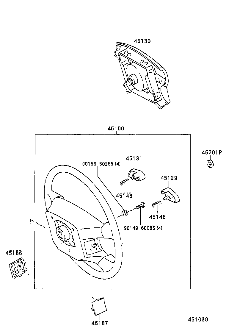 45129-33010-B2 BUTTON, HORN, NO.2 product image