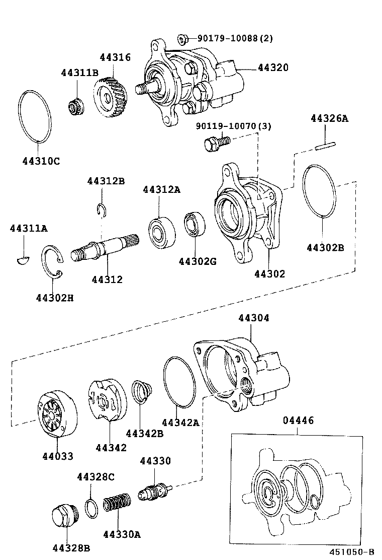 44360-36290 RESERVOIR ASSY, VANE PUMP OIL product image