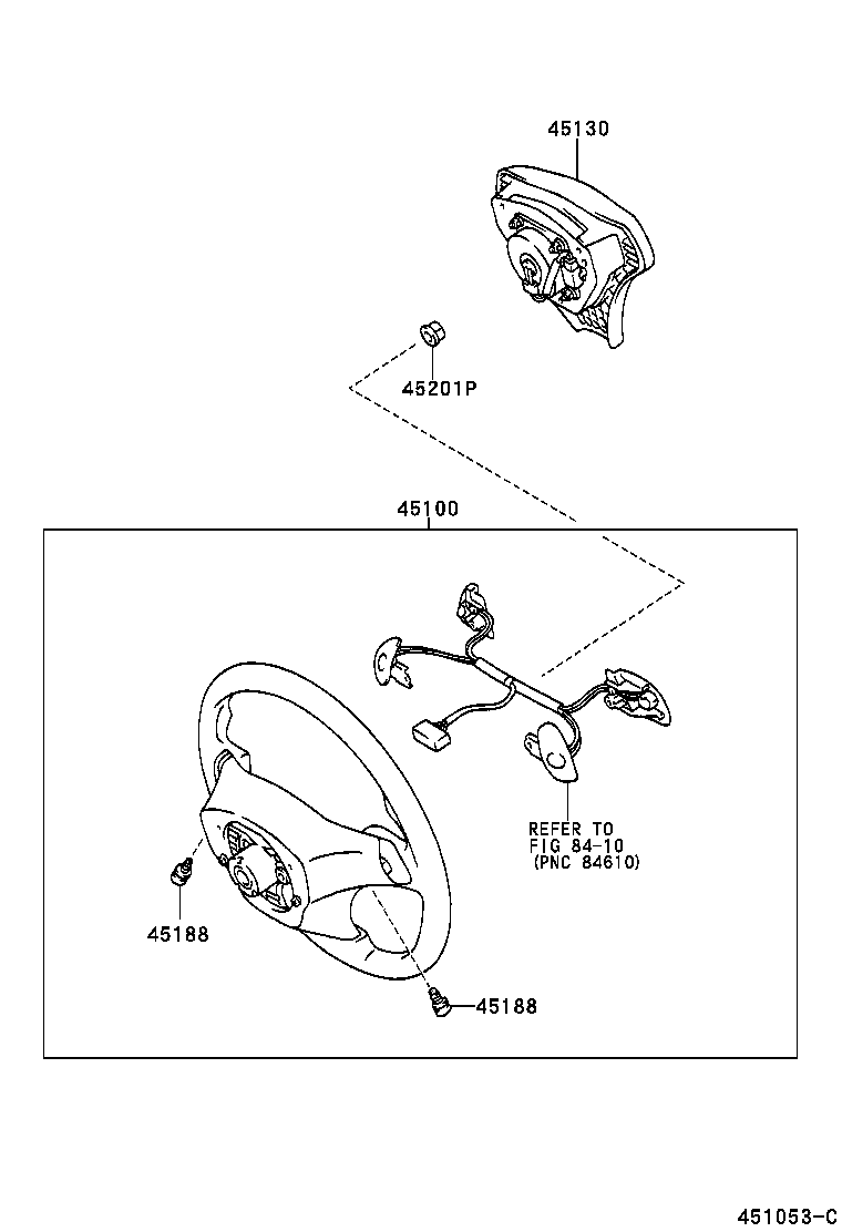 45100-21040-B0 WHEEL ASSY, STEERING product image