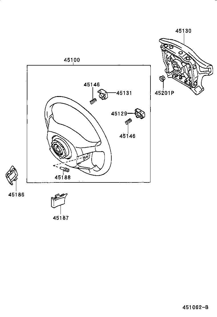45100-12850-C0 WHEEL ASSY, STEERING product image