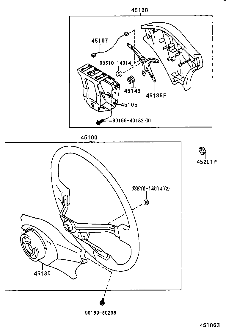 45100-12850-C0 WHEEL ASSY, STEERING product image