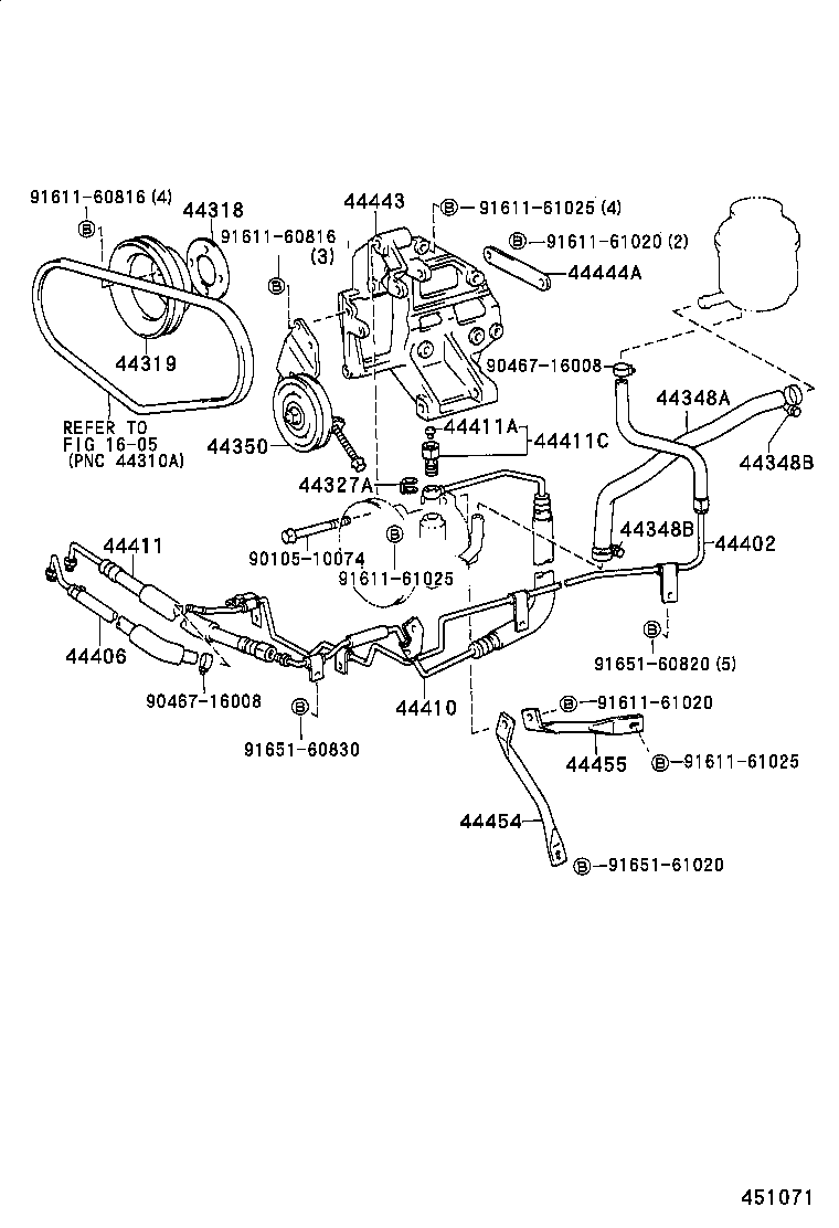 44348-27110 HOSE, OIL RESERVOIR TO PUMP, NO.2 product image