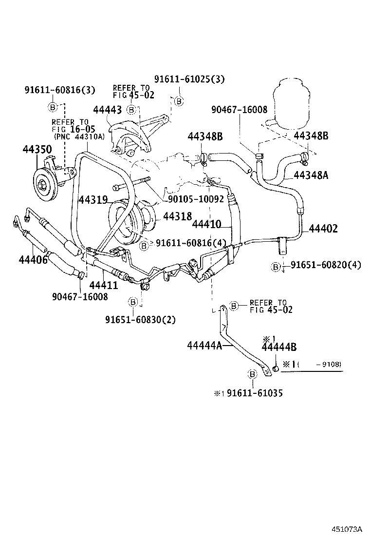 44348-27110 HOSE, OIL RESERVOIR TO PUMP, NO.2 product image