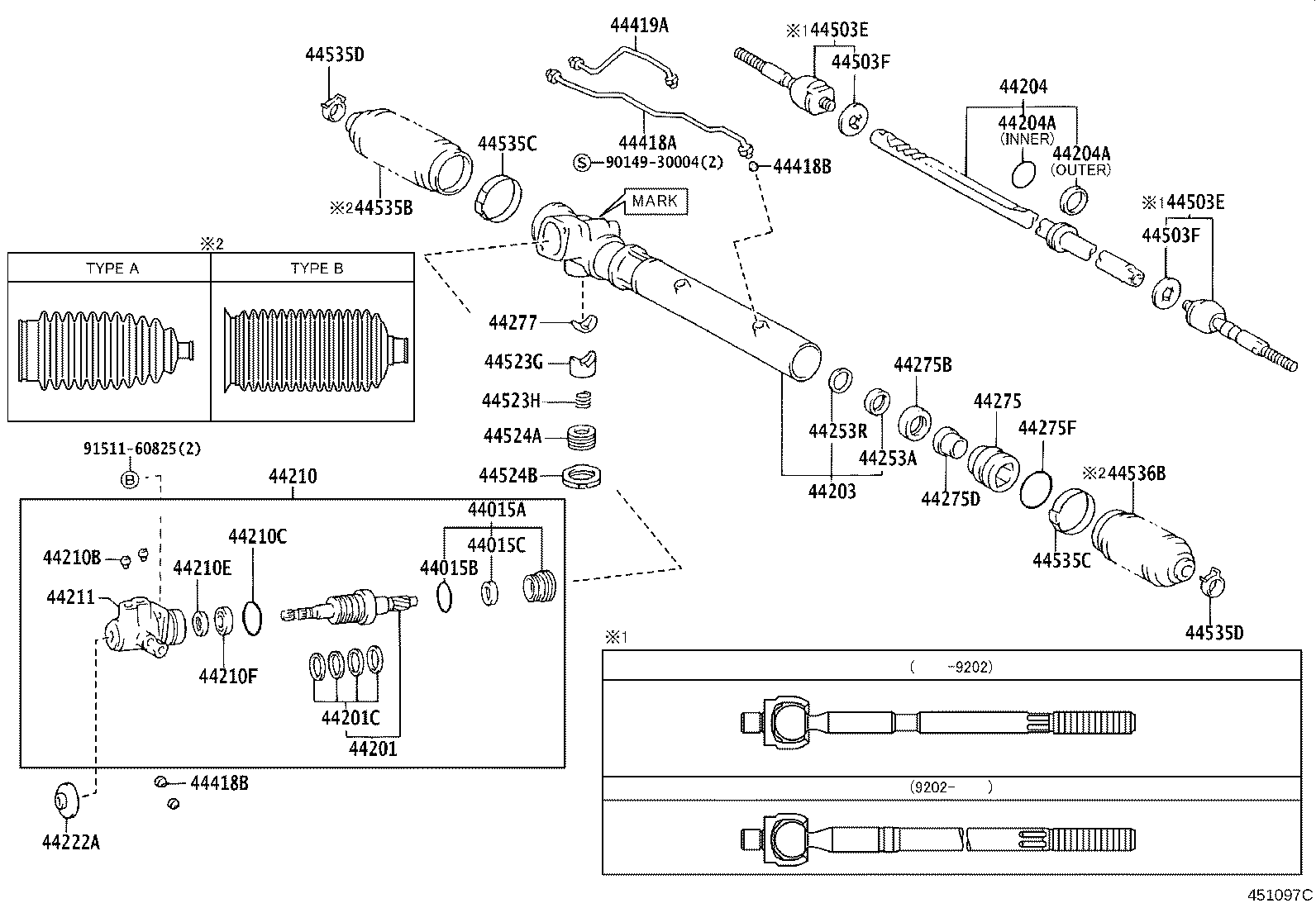04445-27040 GASKET KIT, POWER STEERING GEAR(FOR RACK & PINION) product image