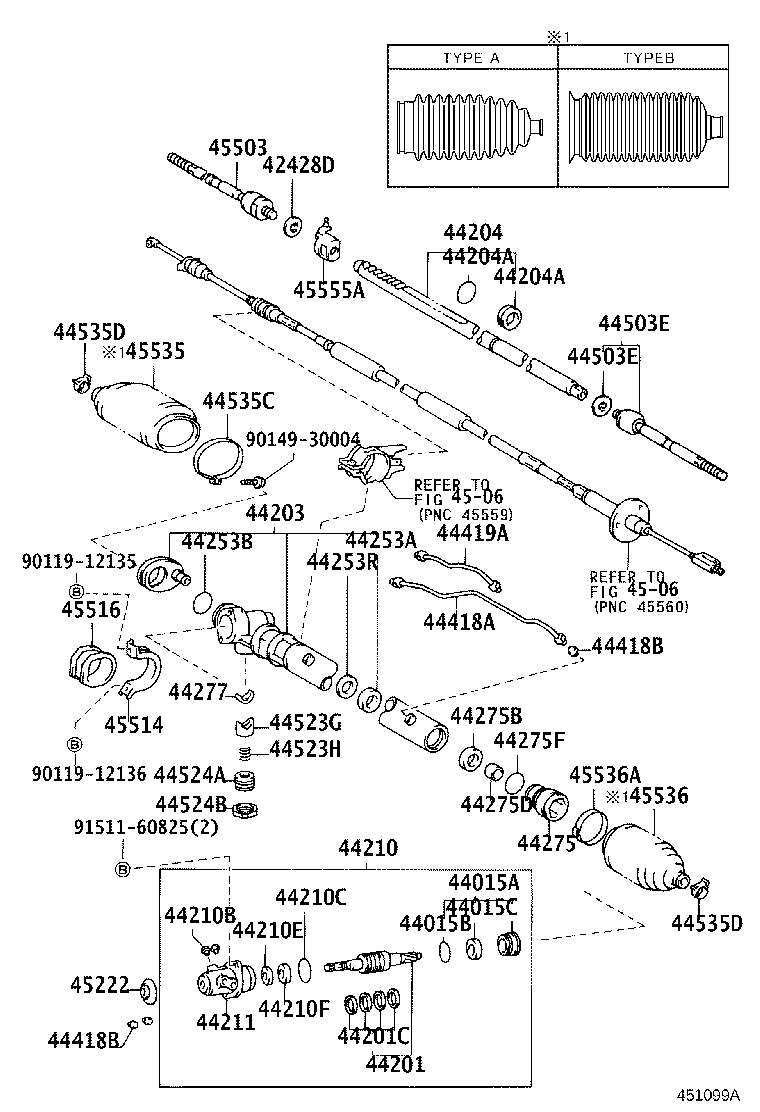 04445-27040 GASKET KIT, POWER STEERING GEAR(FOR RACK & PINION) product image