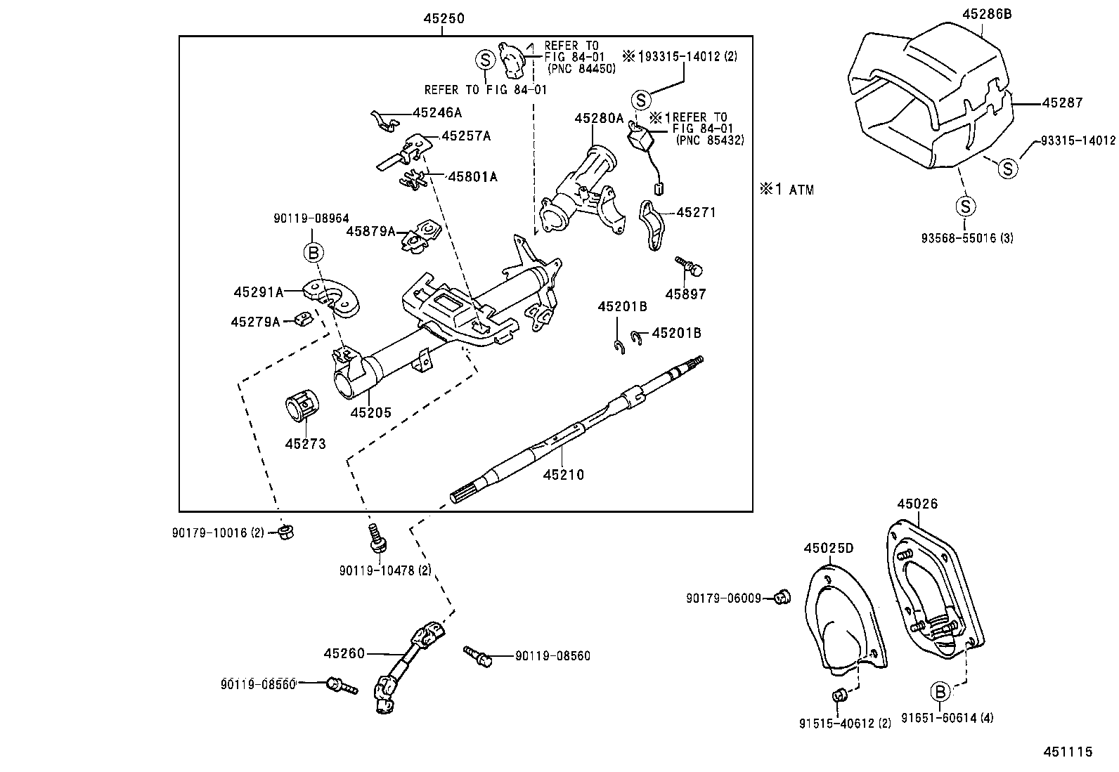 45271-16030 CLAMP, STEERING COLUMN, UPPER product image