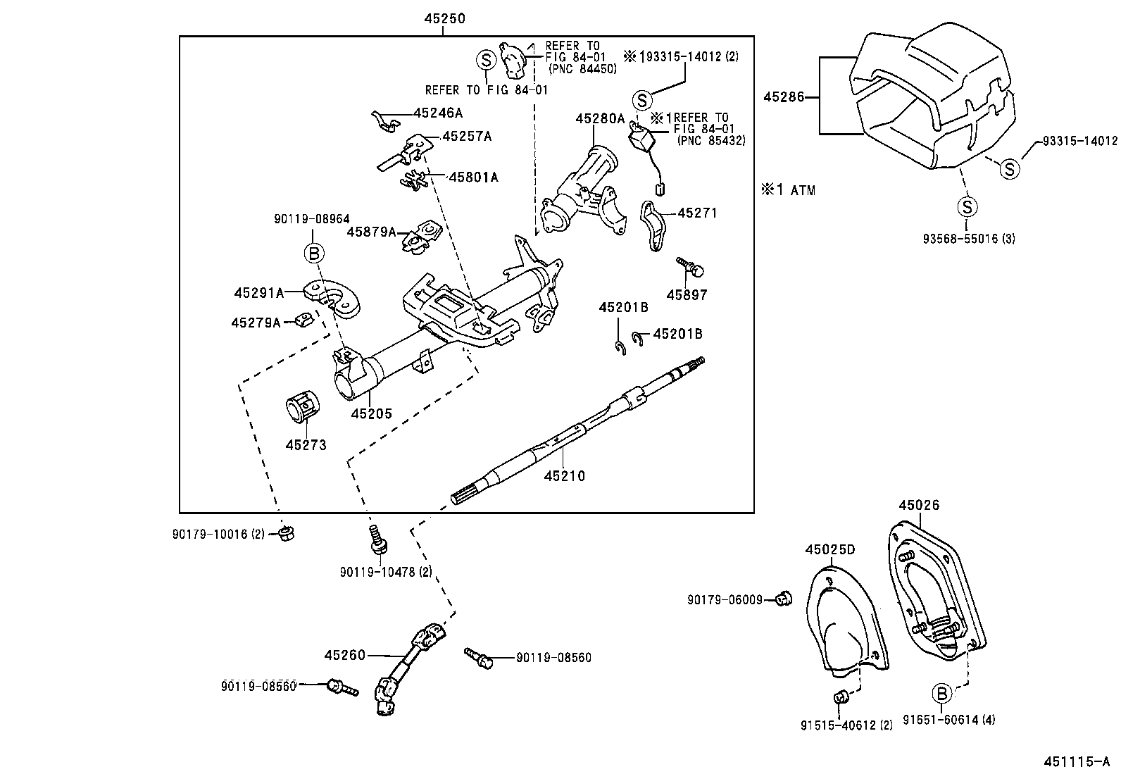 45286-16924-B0 COVER, STEERING COLUMN product image