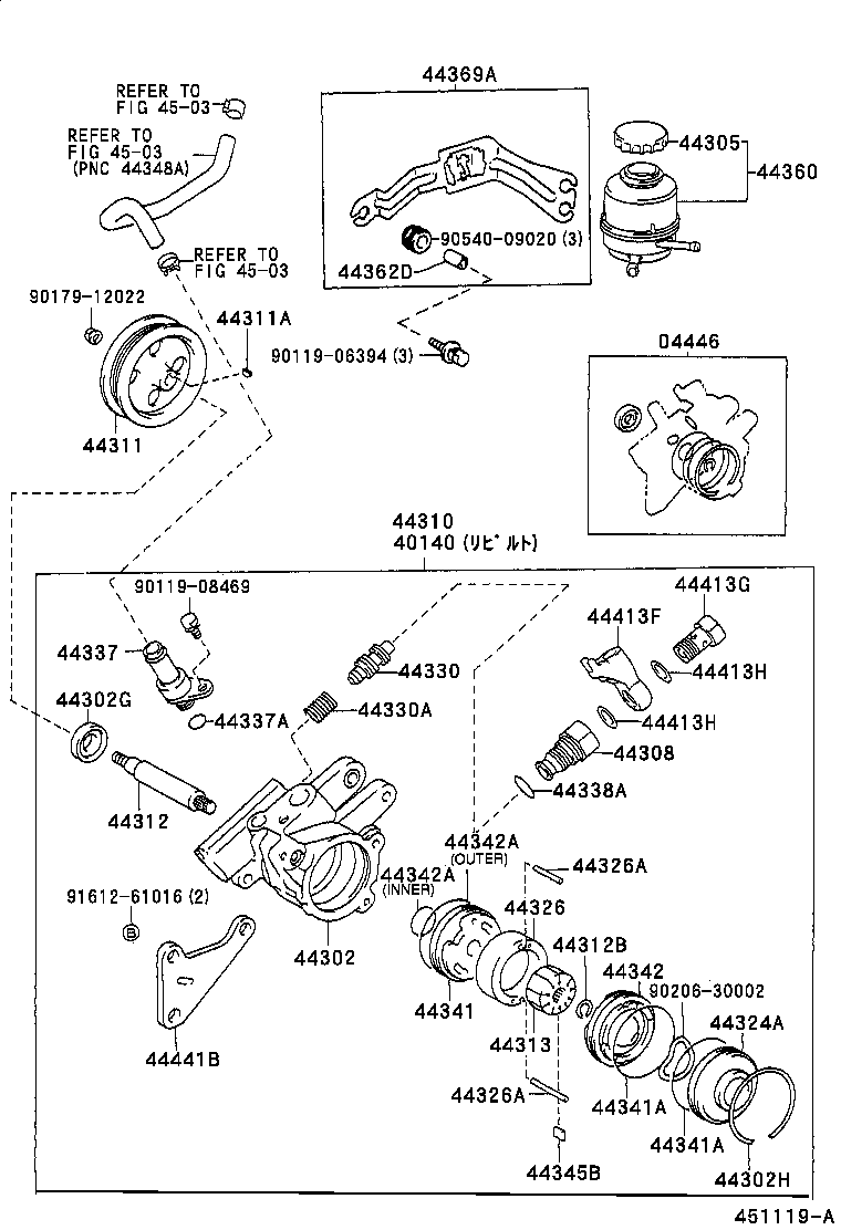 40140-10140 PUMP ASSY,VANE REBUILT product image