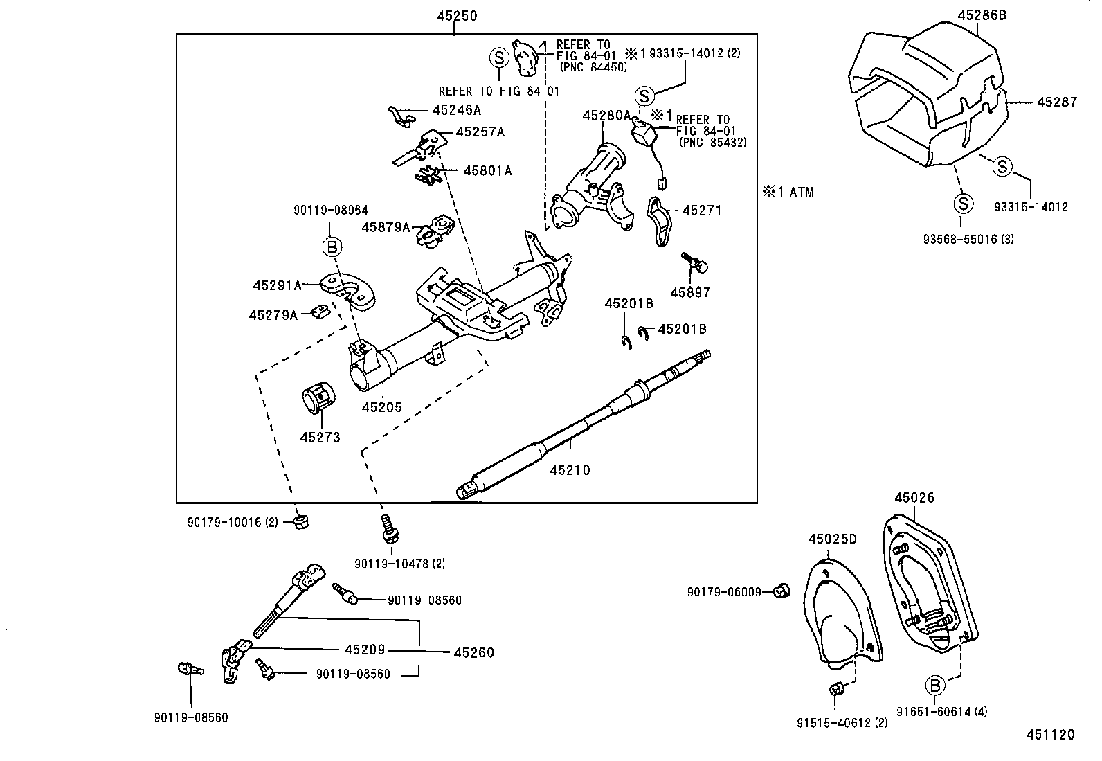 45271-16030 CLAMP, STEERING COLUMN, UPPER product image