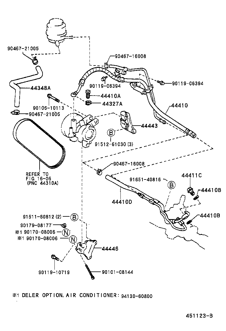44348-16160 HOSE, OIL RESERVOIR TO PUMP, NO.1 product image