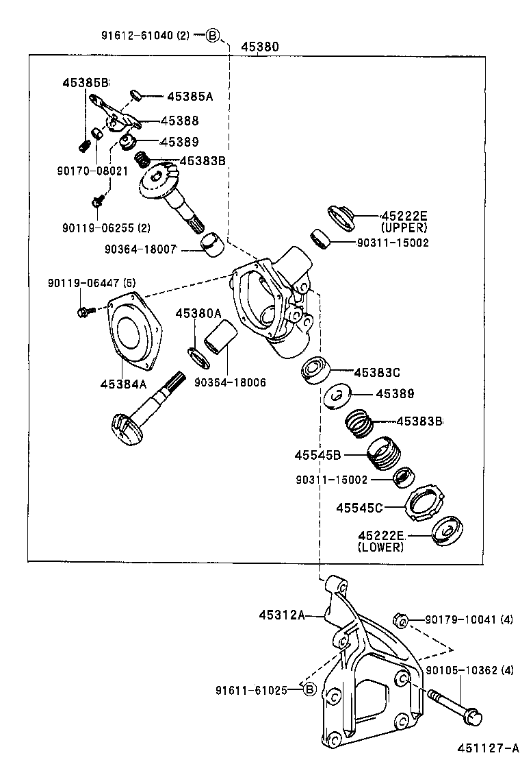45260-37010 SHAFT ASSY, STEERING INTERMEDIATE, NO.2 product image