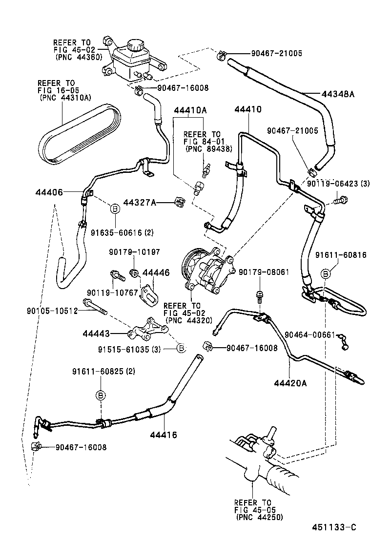 Toyota 44416-48020 TUBE, RETURN(FOR STEERING GEAR OUTLET)