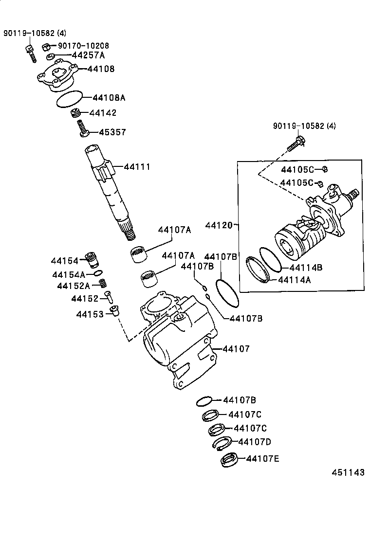 04455-60040 GASKET KIT, POWER STEERING CONTROL VALVE OVERHOLE product image