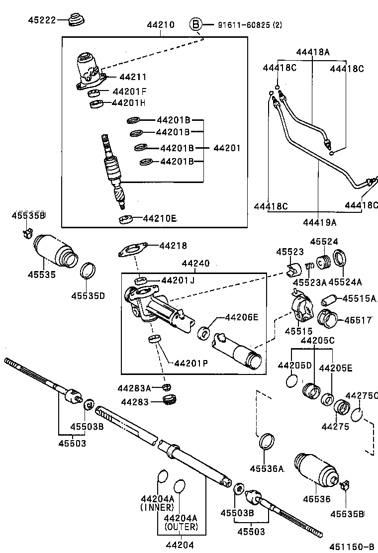 44250-48010 GEAR ASSY, POWER STEERING(FOR RACK & PINION) product image