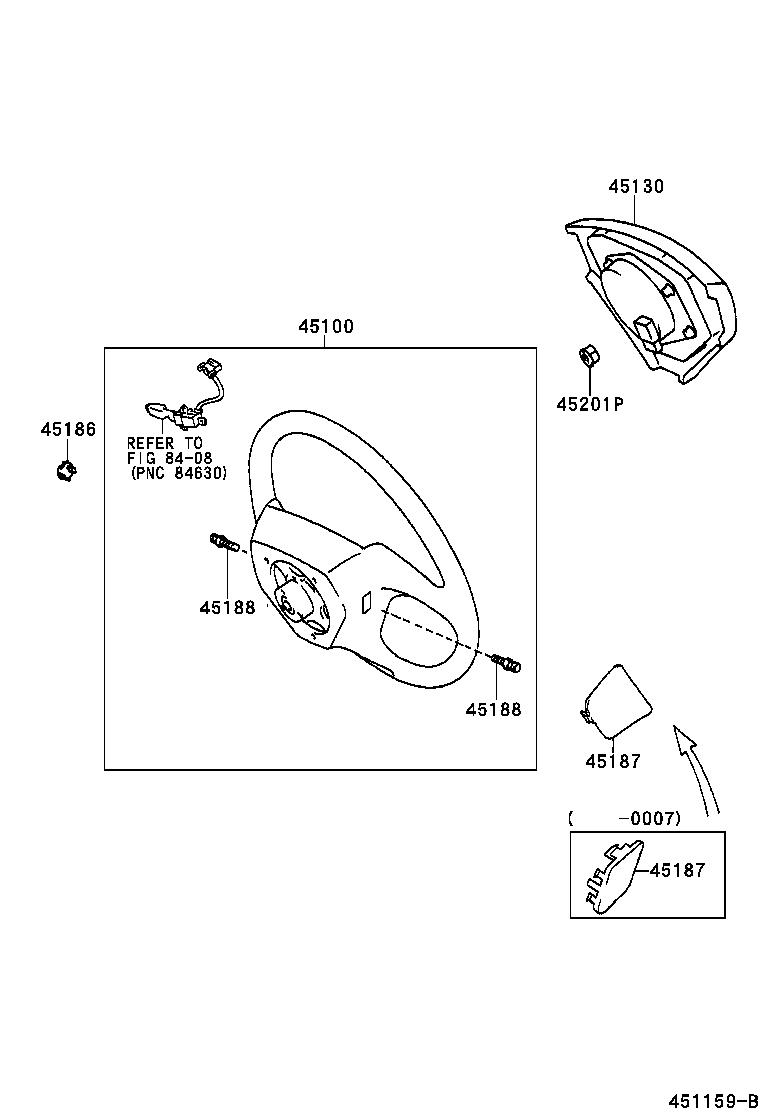 45187-30060-B2 COVER, STEERING WHEEL, LOWER NO.3 product image