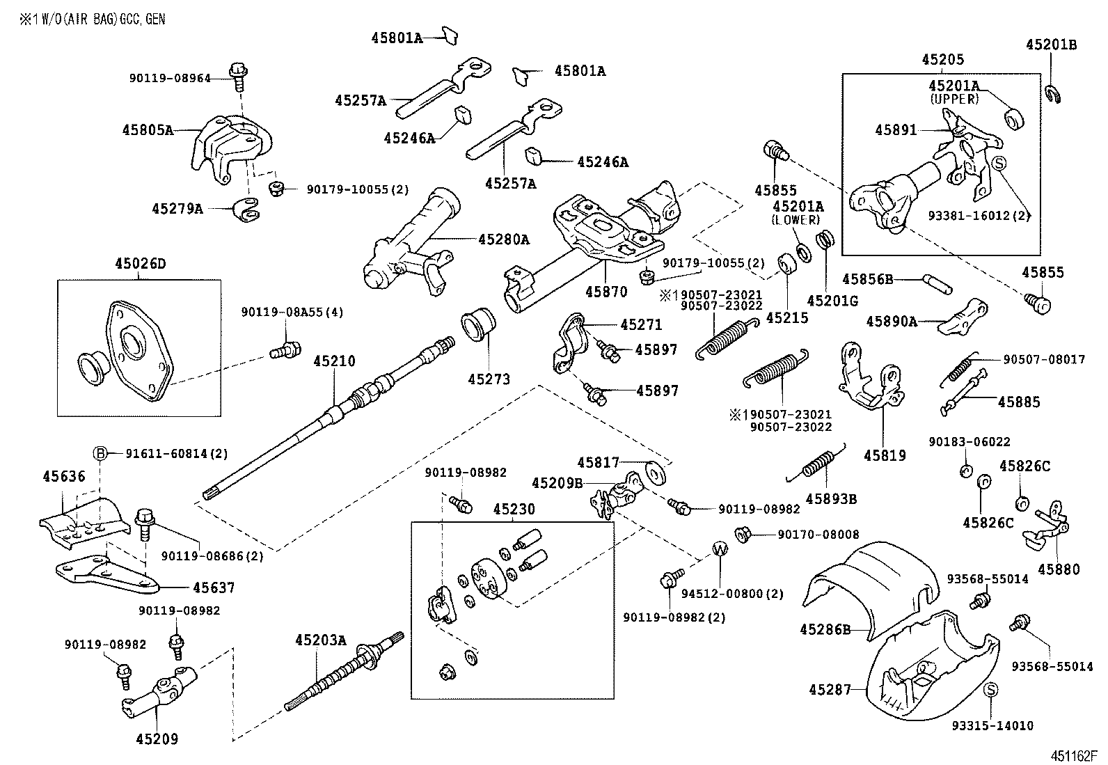 45209-60130 YOKE SUB-ASSY, STEERING SLIDING product image
