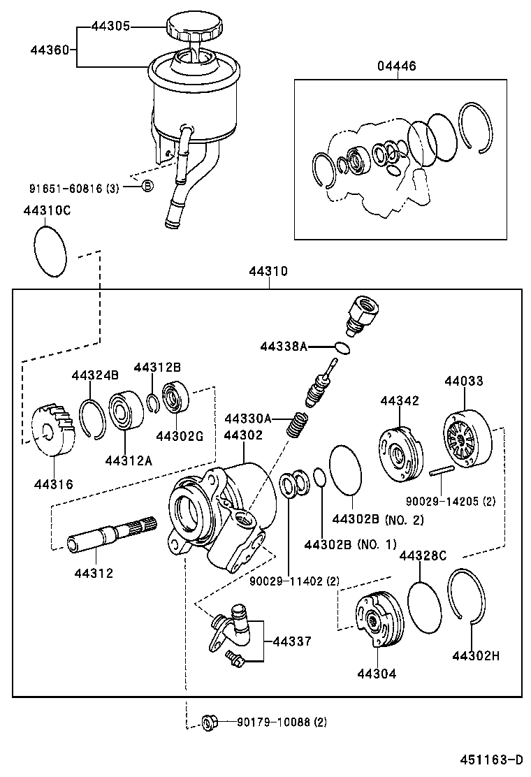 44360-60220 RESERVOIR ASSY, VANE PUMP OIL product image