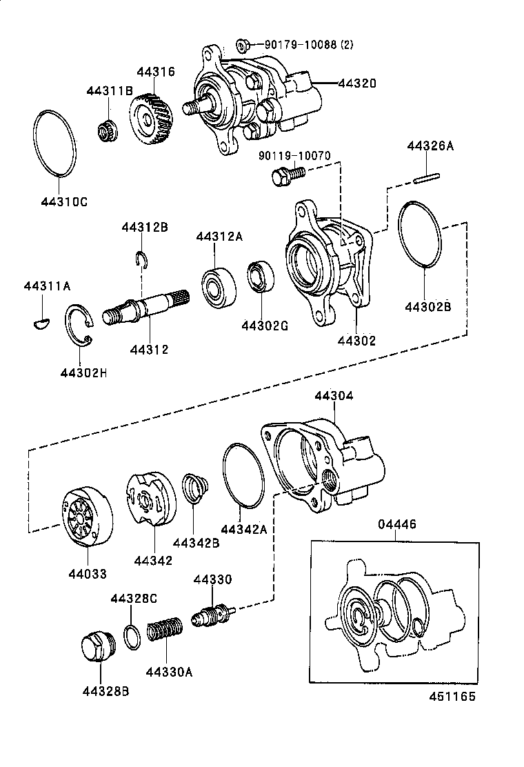 44360-60200 RESERVOIR ASSY, VANE PUMP OIL product image
