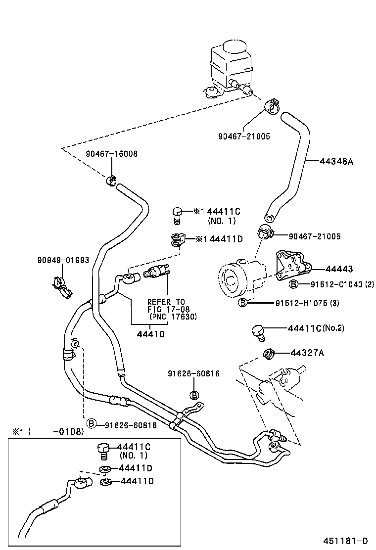 Toyota 44410-60510 TUBE ASSY, PRESSURE FEED