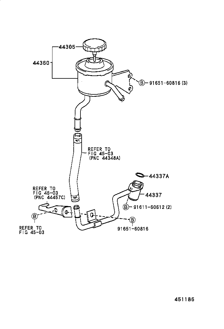 44360-60200 RESERVOIR ASSY, VANE PUMP OIL product image