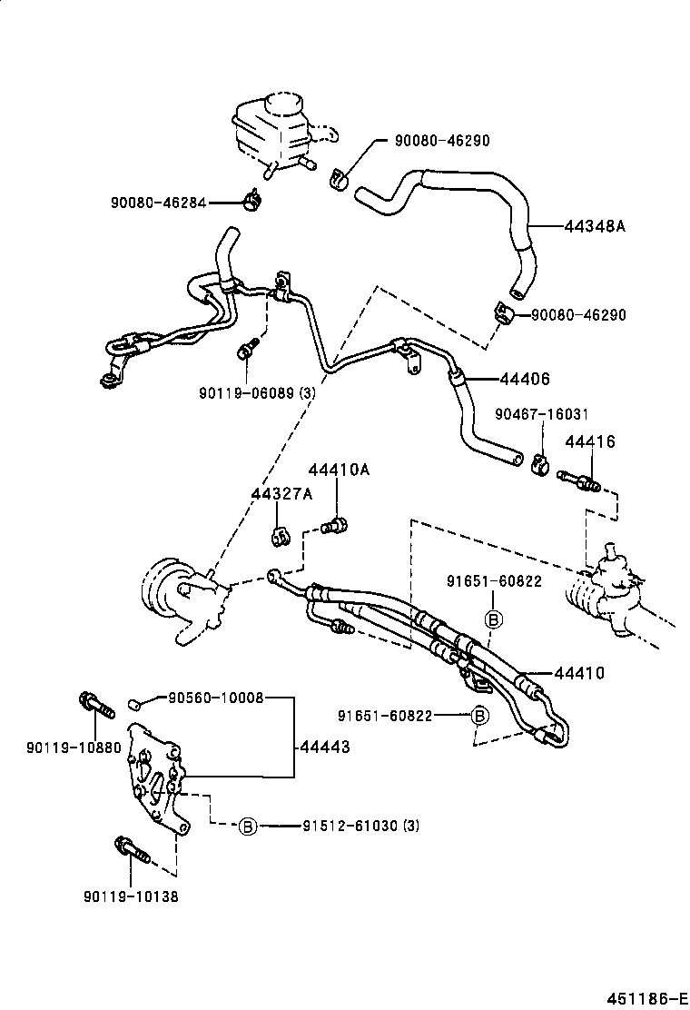 44381-20050 BRACKET, POWER STEERING IDLE PULLEY product image