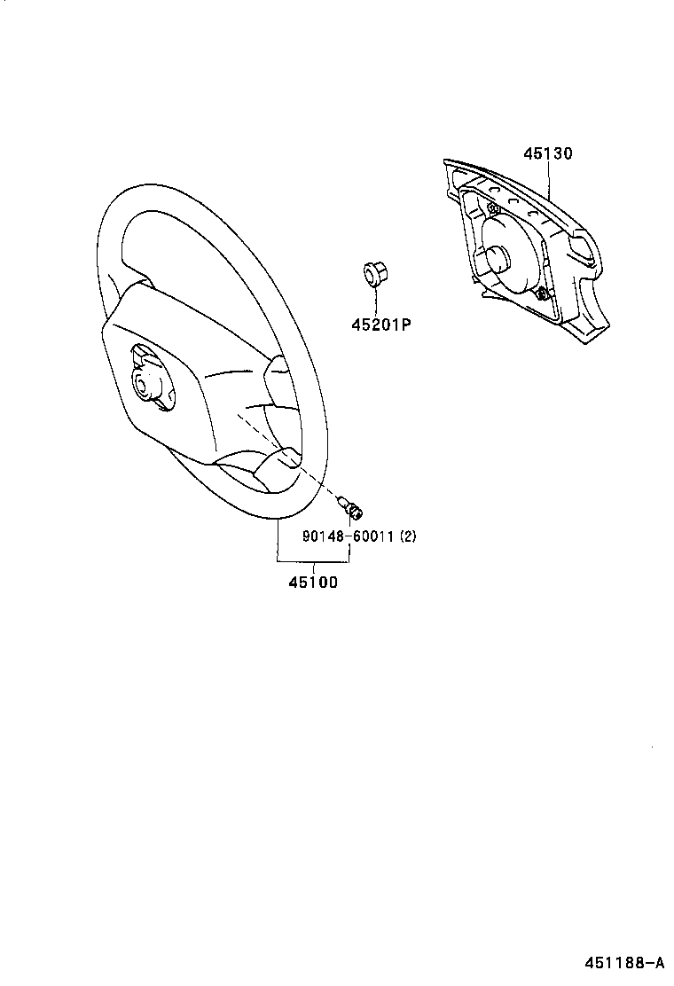 45100-16550-B0 WHEEL ASSY, STEERING product image