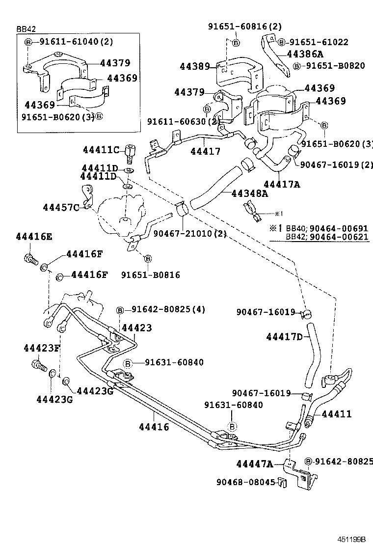 44369-36030 BRACKET, OIL RESERVOIR, NO.2 product image