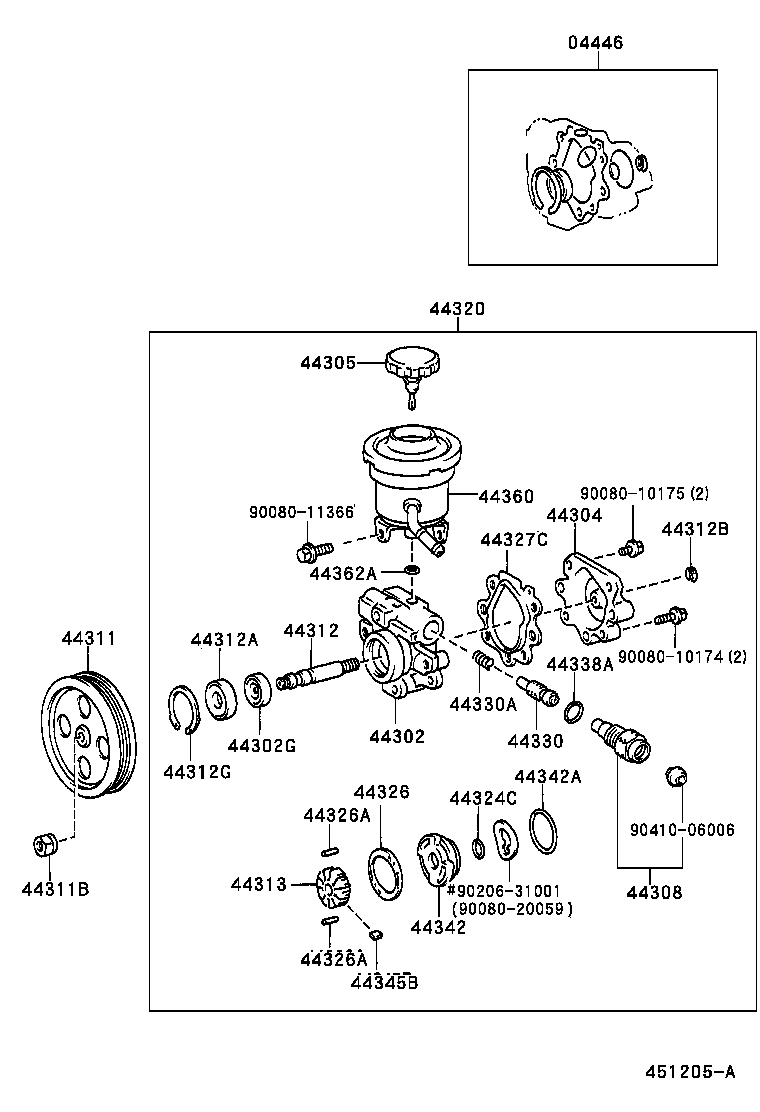 Toyota 44306-34020 RESERVOIR ASSY, VANE PUMP OIL