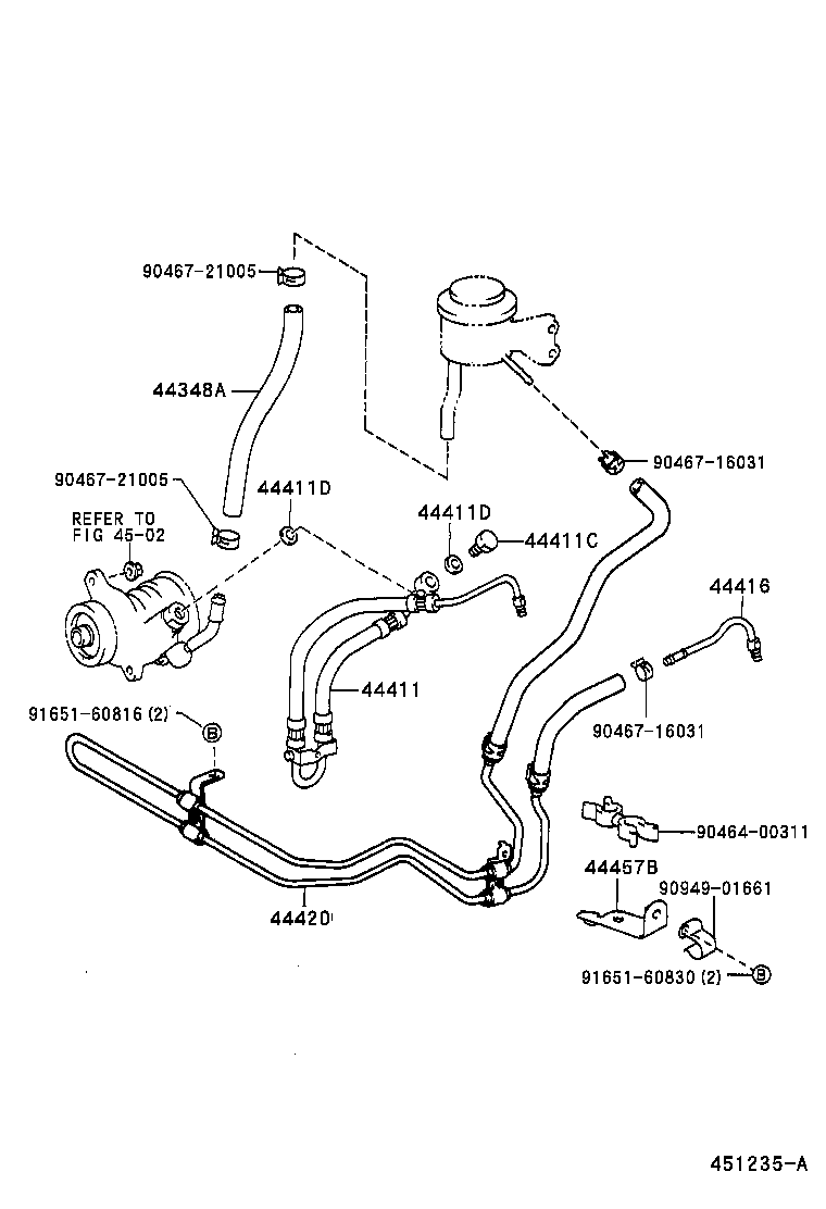 44348-60160 HOSE, OIL RESERVOIR TO PUMP, NO.1 product image