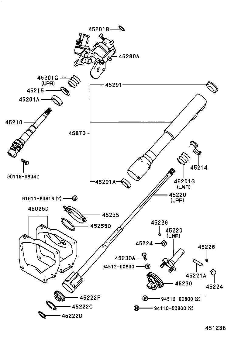 45025-30190 COVER SUB-ASSY, STEERING COLUMN HOLE, NO.1 product image