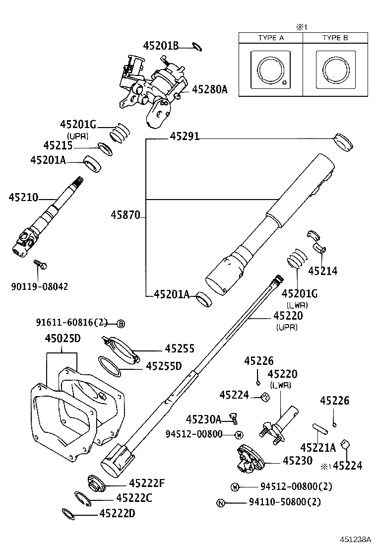 45280-30580 BRACKET ASSY, STEERING COLUMN, UPPER product image