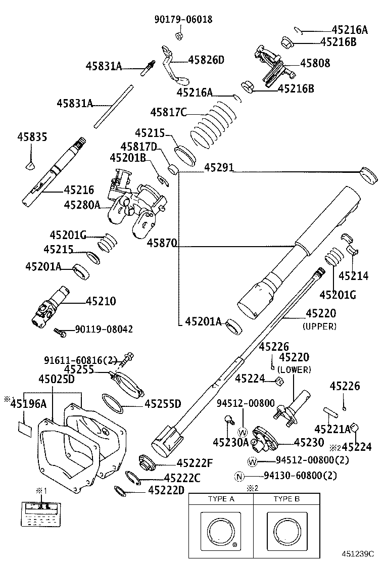 45280-30580 BRACKET ASSY, STEERING COLUMN, UPPER product image
