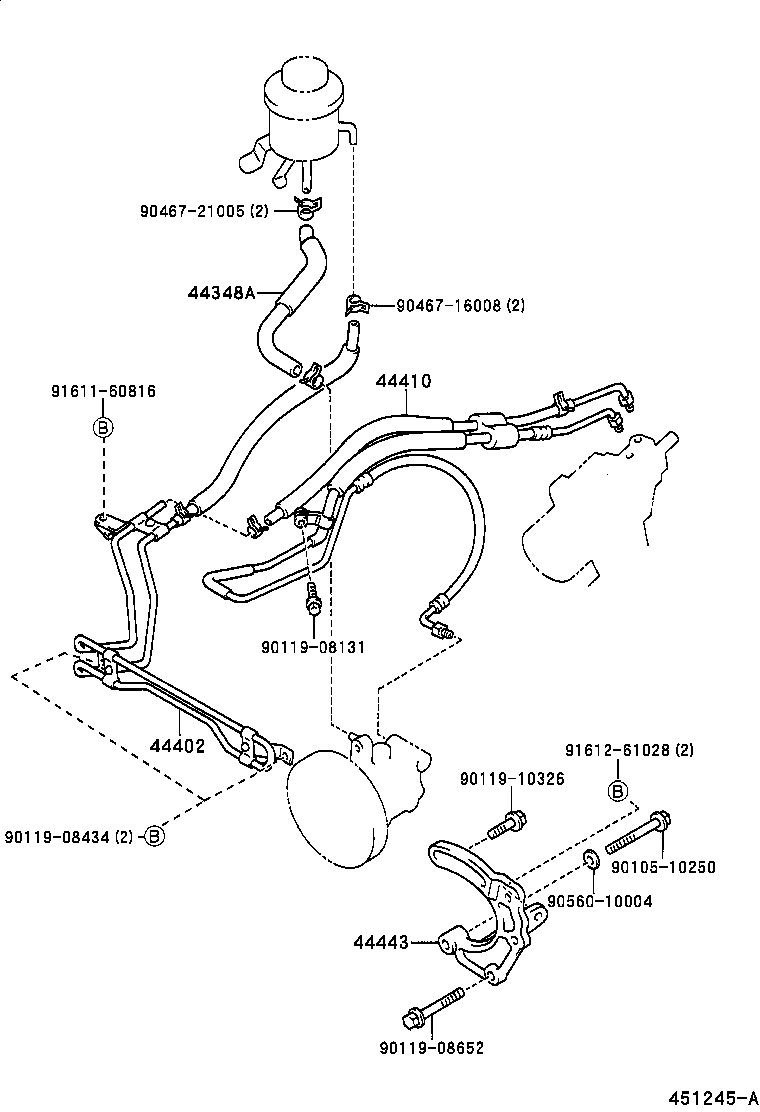 44402-30160 COOLER SUB-ASSY, POWER STEERING OIL, NO.1 product image