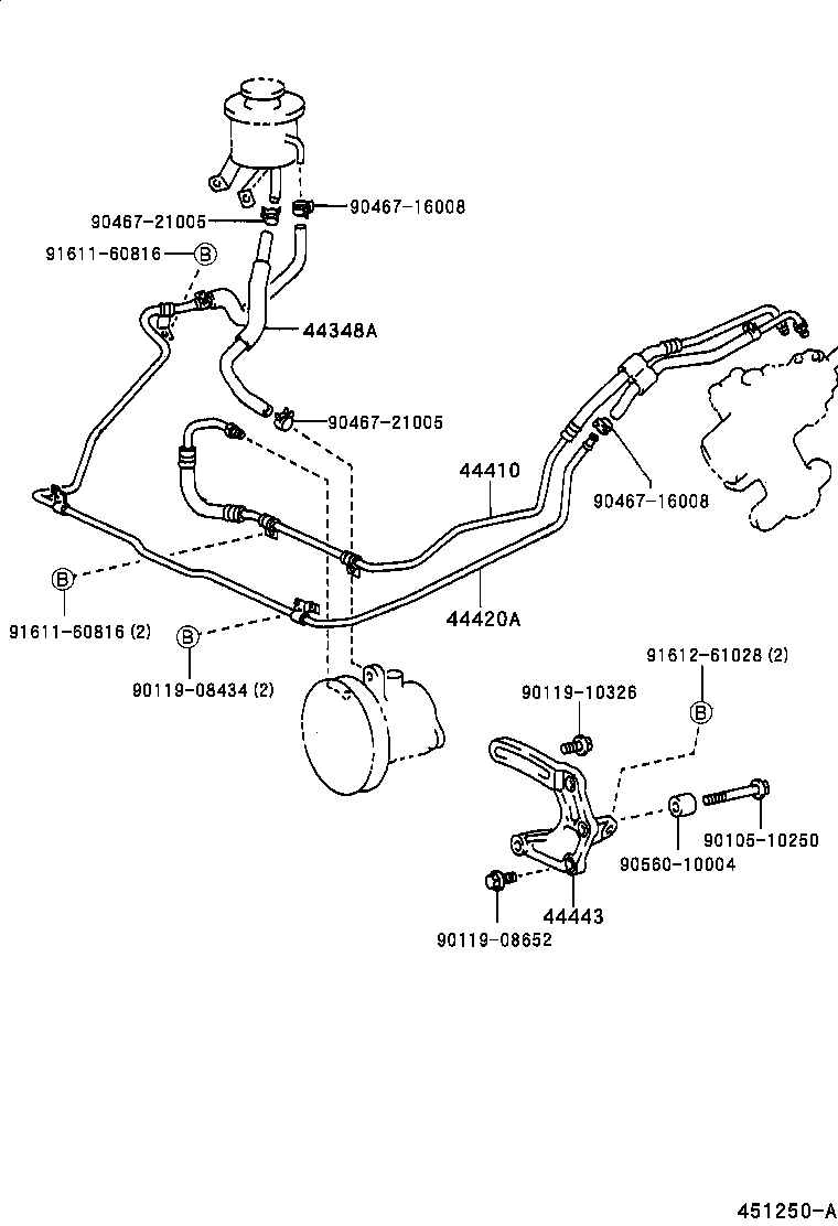 44402-30160 COOLER SUB-ASSY, POWER STEERING OIL, NO.1 product image