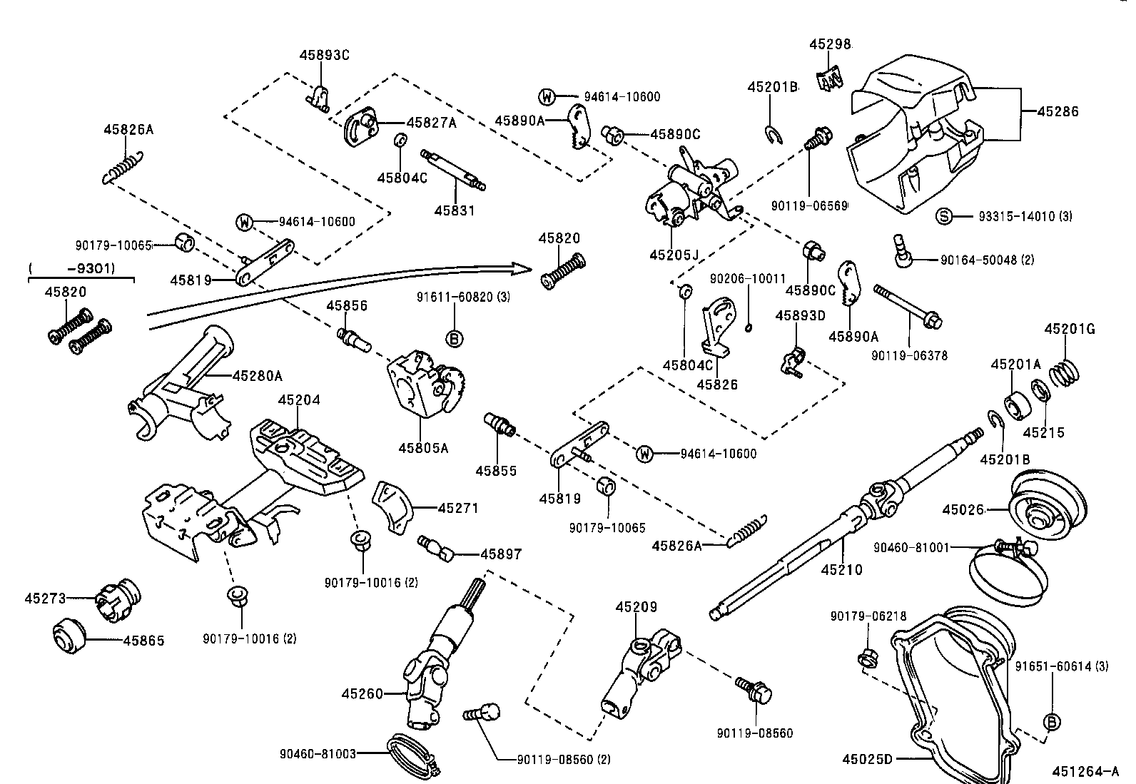 45025-20340 COVER SUB-ASSY, STEERING COLUMN HOLE, NO.1 product image