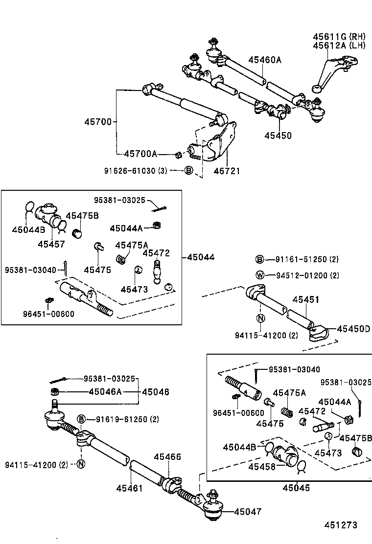 45450-69185 ROD ASSY, STEERING RELAY product image