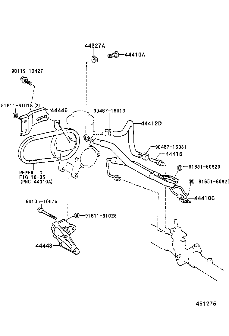 44348-21010 HOSE, OIL RESERVOIR TO PUMP, NO.1 product image