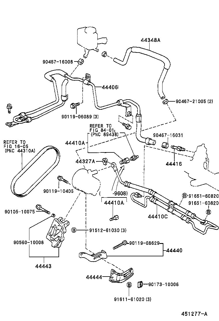 44348-21010 HOSE, OIL RESERVOIR TO PUMP, NO.1 product image
