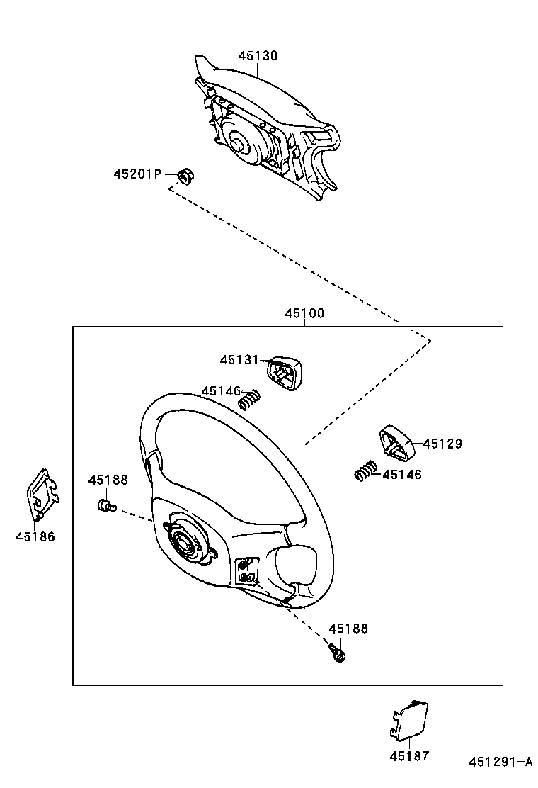 45112-12410-B0 PAD, STEERING WHEEL product image