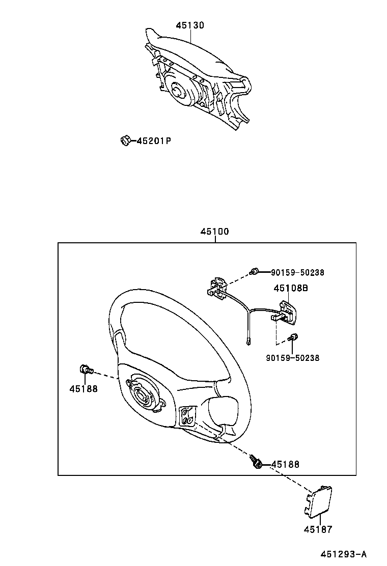 45112-12410-B0 PAD, STEERING WHEEL product image