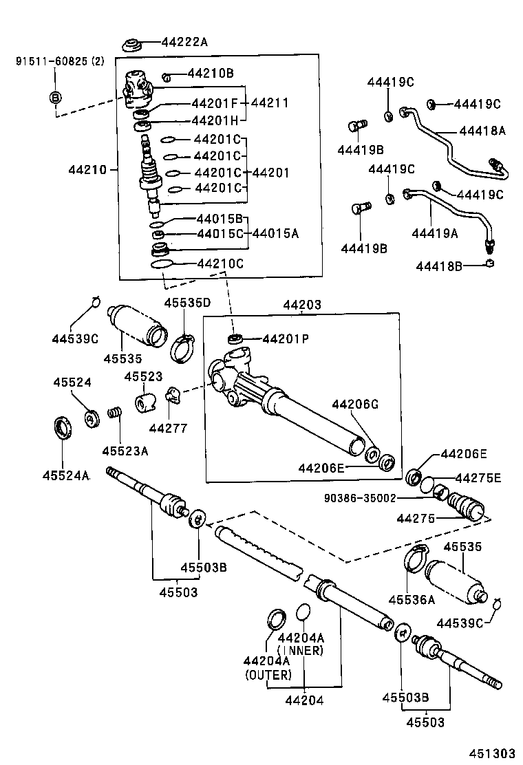 44107-37110 HOUSING SUB-ASSY, POWER STEERING GEAR product image