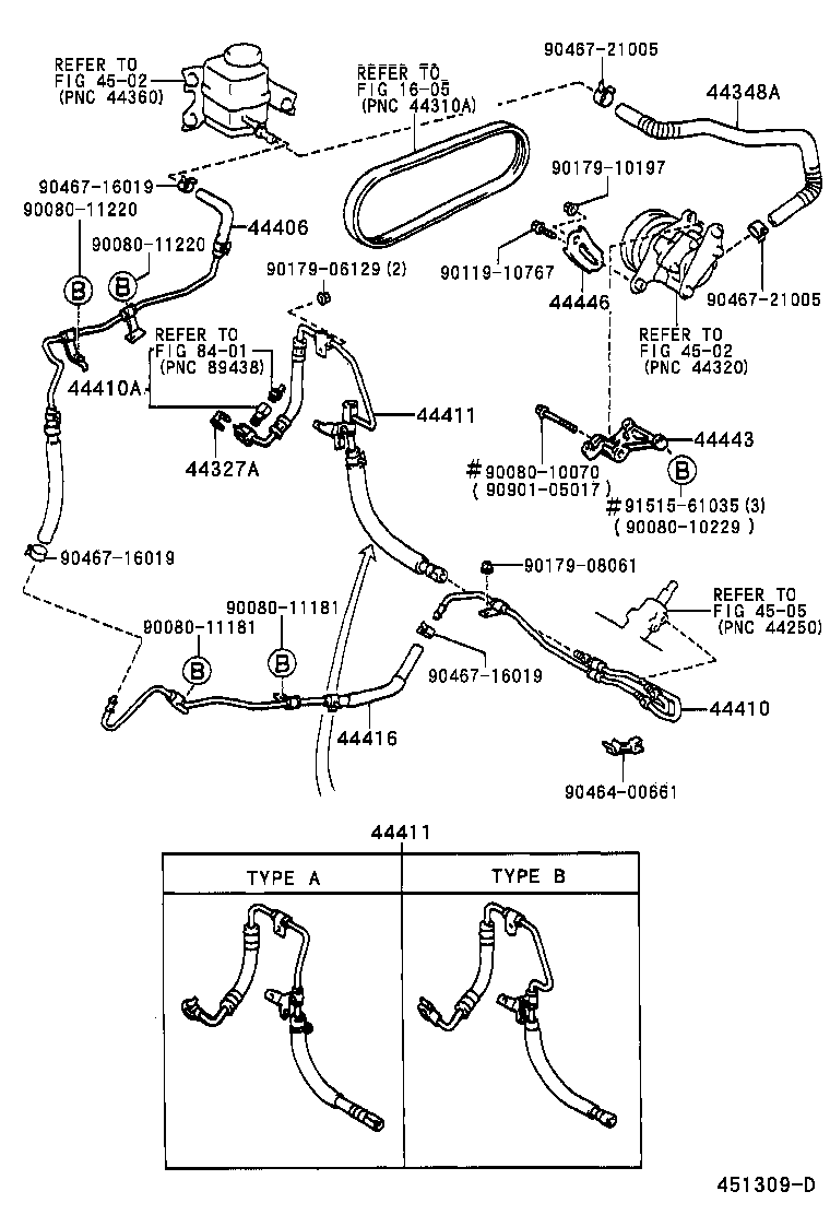 Toyota 44416-06120 TUBE, RETURN(FOR STEERING GEAR OUTLET)